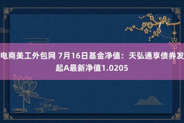 电商美工外包网 7月16日基金净值：天弘通享债券发起A最新净值1.0205