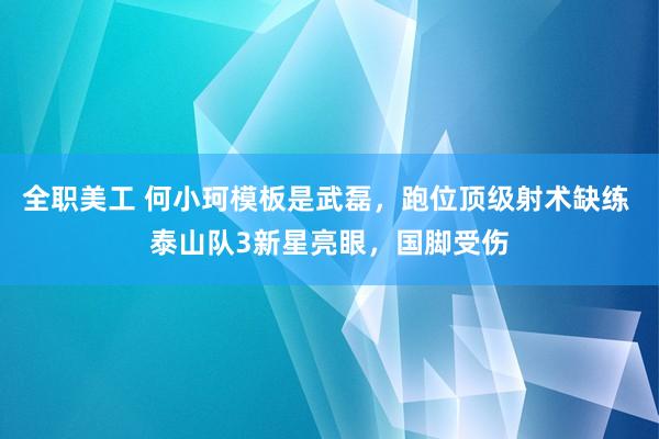 全职美工 何小珂模板是武磊，跑位顶级射术缺练 泰山队3新星亮眼，国脚受伤